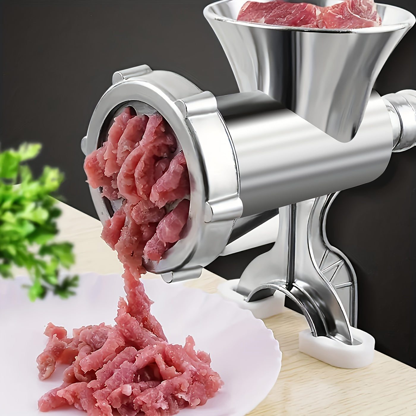 Durable Metal Meat Grinder & Vegetable Chopper - Manual Kitchen Tool Ideal for Business and Home Cooking, Revolutionize, Cooking Tools