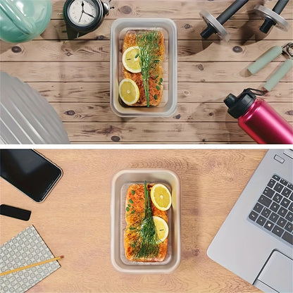 12-piece kitchen storage container lunch box set, BPA Free microwave refrigerator safe portable lunch box 12pcs-set