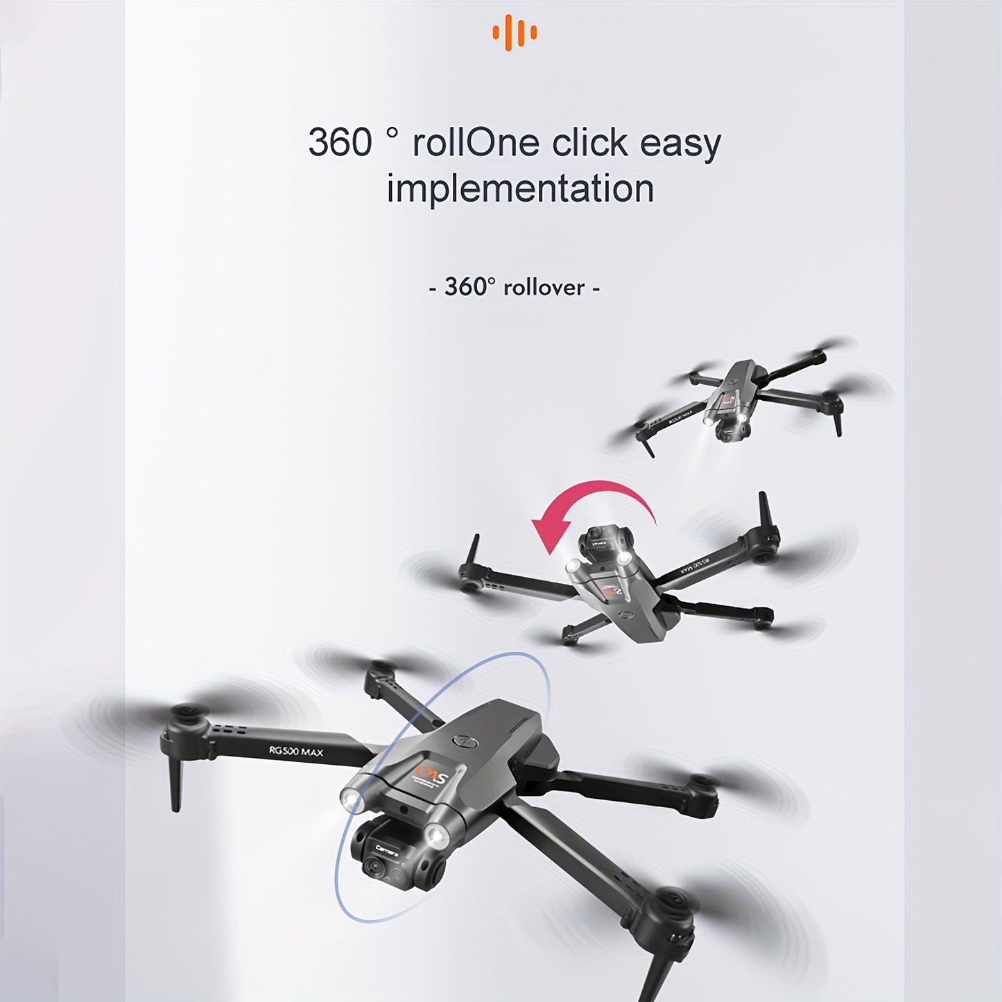 RG500 MAX Drone With Dual Camera, Optical Flow Positioning, Smart Obstacle Avoidance Remote Control Drone Toys For Men's Gifts, Indoor And Outdoor Affordable UAV, Christmas Halloween Thanksgiving Gift