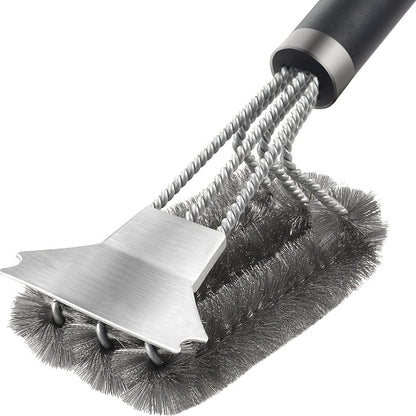 1pc Stainless Steel Grill Brush - Upgrade Your BBQ Game Cleaning & Maintenance Tool!