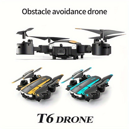 [Dual Cameras T6 Drone Gesture] T6 drone, dual cameras, one click takeoff and landing, 540 ° intelligent obstacle avoidance, gesture recognition, intelligent hovering, Halloween/Christmas/birthday/new year gifts