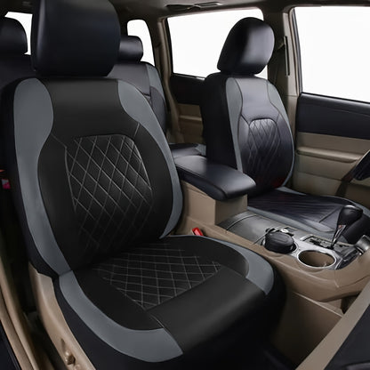 Universal Fit PVC Leather Car Seat Covers for 5 Seats, Universal Car Seat Protection
