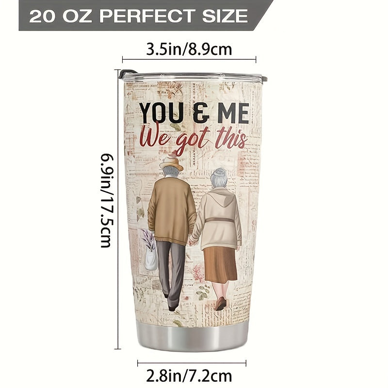 20oz Stainless Steel Tumbler with Heartfelt Message for Husband - Ideal for Valentine's, Birthday, Anniversary & Father's Day Gifts - Durable, Reusable Drinkware with Vintage Design, Hand Wash Only