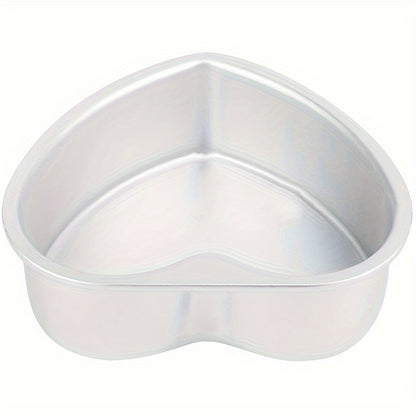 3-Piece Heart-Shaped Cake Pan Set with Removable Bottoms - Aluminum Bakeware for Birthdays, Christmas, Mother's Day, Graduation, Juneteenth, 4th of July - Manual, Non-Stick, 4/6/8 Inch
