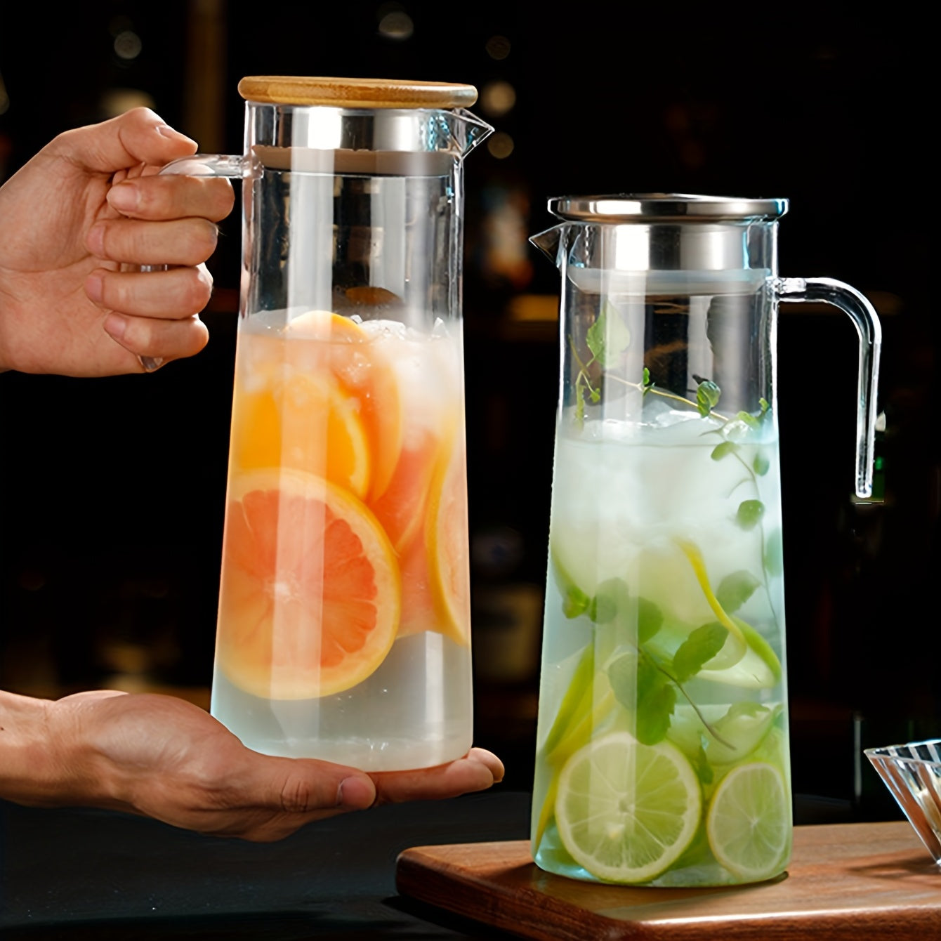 1pc AMOICHIC Large Capacity Beverage Cooler & Water Jug Suitable for Parties, Refrigerator Storage, Heavy-Duty Plastic for Lemonade, Soda, Iced Tea, Drink Dispenser for Picnic, BBQ, Use - Cooling Container