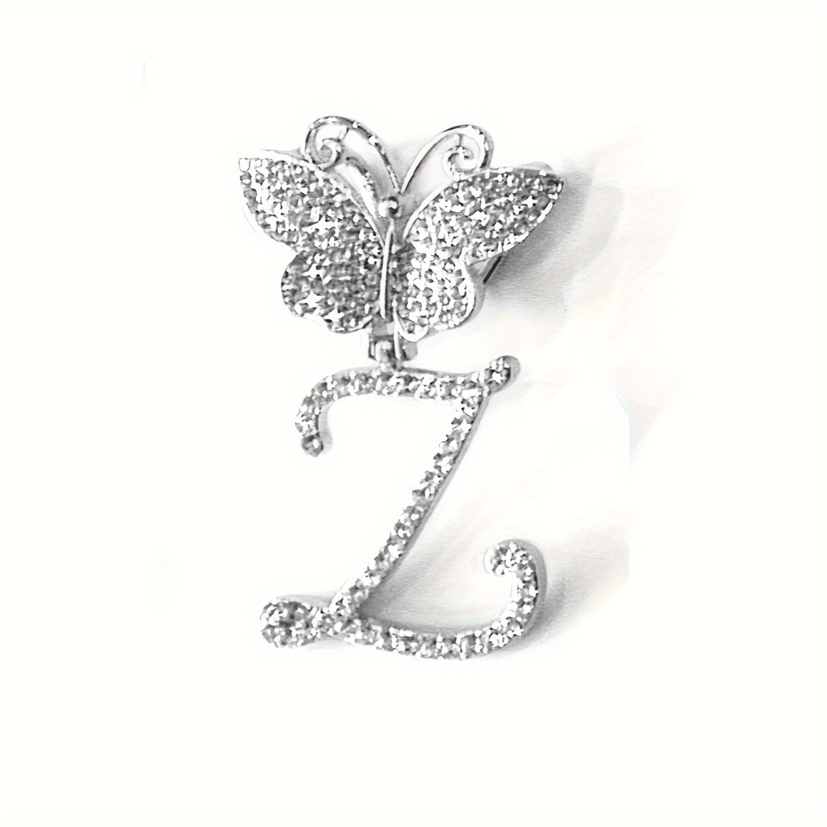 Trendy Shiny Butterfly Cursive Letter Cuban Chain Anklet For Women A-Z Letters Anklets Punk Hip Hop Style Sparkling Barefoot Jewelry