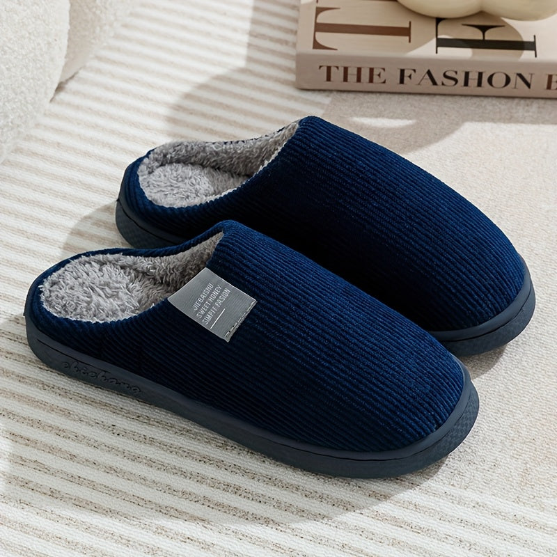 [Soft Plush House Shoes] Plush Women's & Unisex Slip-On Slippers | Non-Slip Rubber Sole, Winter Warm Indoor House Shoes, Soft Cushioned Footbed | Multi-Color (Pink, Blue, Grey, Brown, Green, Yellow, Orange) for Home, Postpart
