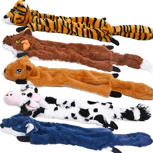 Amazing Pet Dog Squeaky Toys 5 Pack, Pet Toys Crinkle Dog Toy No Stuffing Animals Dog Plush Toy Dog Chew Toy For Large Dogs And Medium Dogs Squeeky Doggie Toys 5 Pack For Large Dogs Multi-Colored