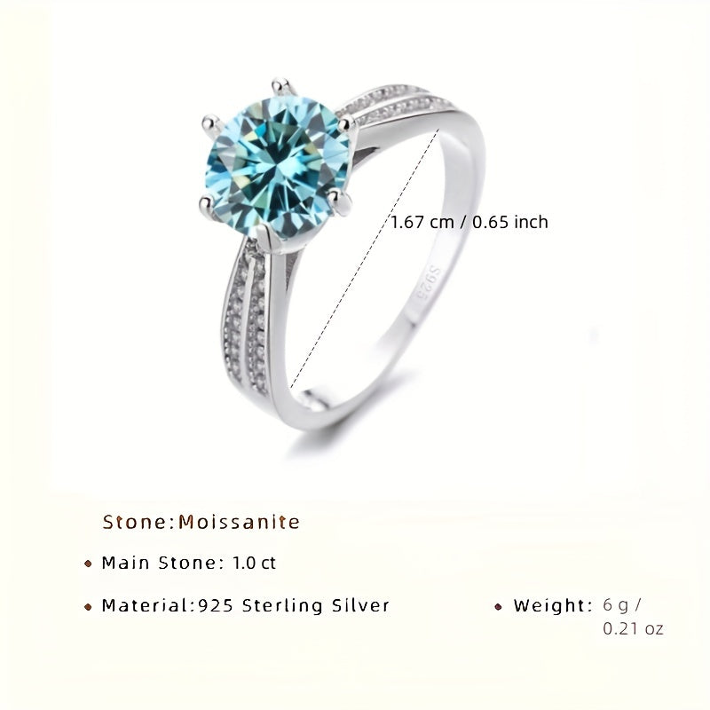 Tancise Original 925 Sterling Silvery Ring Moissanite Moissanite with Certificate Fine Jewelry Wedding Engagement Rings for Women