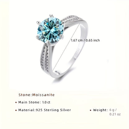 Tancise Original 925 Sterling Silvery Ring Moissanite Moissanite with Certificate Fine Jewelry Wedding Engagement Rings for Women
