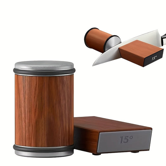 1 Set, Rolling Knife Sharpener For Straight Edge, Rolling Knife Sharpener Tool For Kitchen Knives-Knife Sharpener Kit With 15 & 20 Degree Magnetic Angle For Kitchen Knives, Kitchen Tools