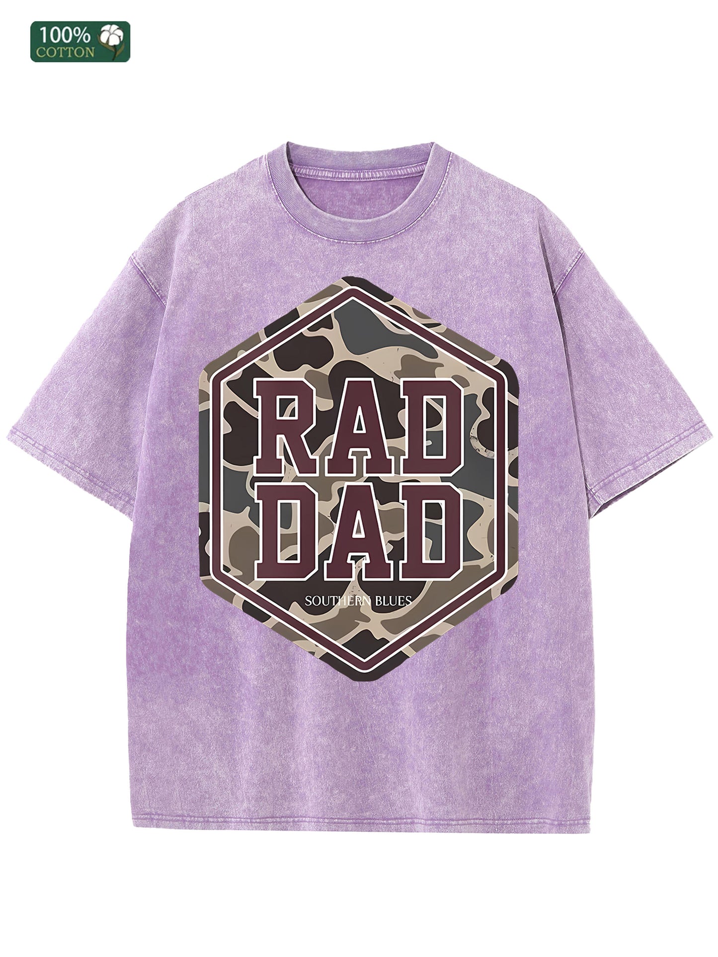 Cotton Men's Washed T Shirt American Casual Ideal Festival Gift