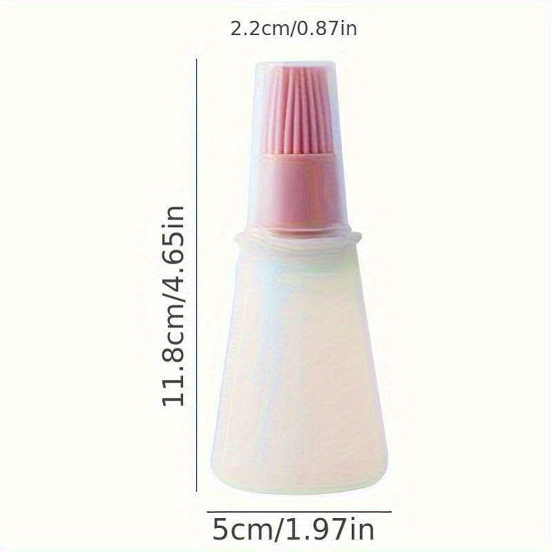 High-Temp Resistant Silicone Bbq Oil Brush With Dispenser - Outdoor Cooking Essential, Kitchen Gadget