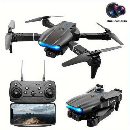 New E99 K3 Professional RC Drone, Dual Camera Double Folding RC Quadcopter Height Hold Remote Control Toy, Holiday Gift Indoor And Outdoor Cheap Drone Aircraft