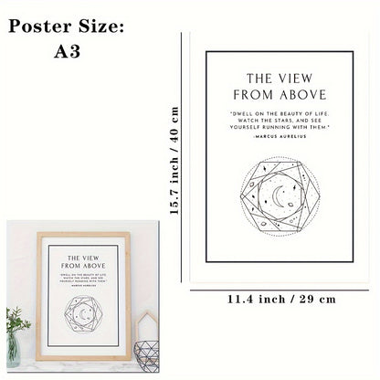 1pc Large Size, Modern Art Design, Minimalist Style, Stoicism Poster, No Frames Included, Gift For Room Decor, Kitchen Dining Room Wall Painting