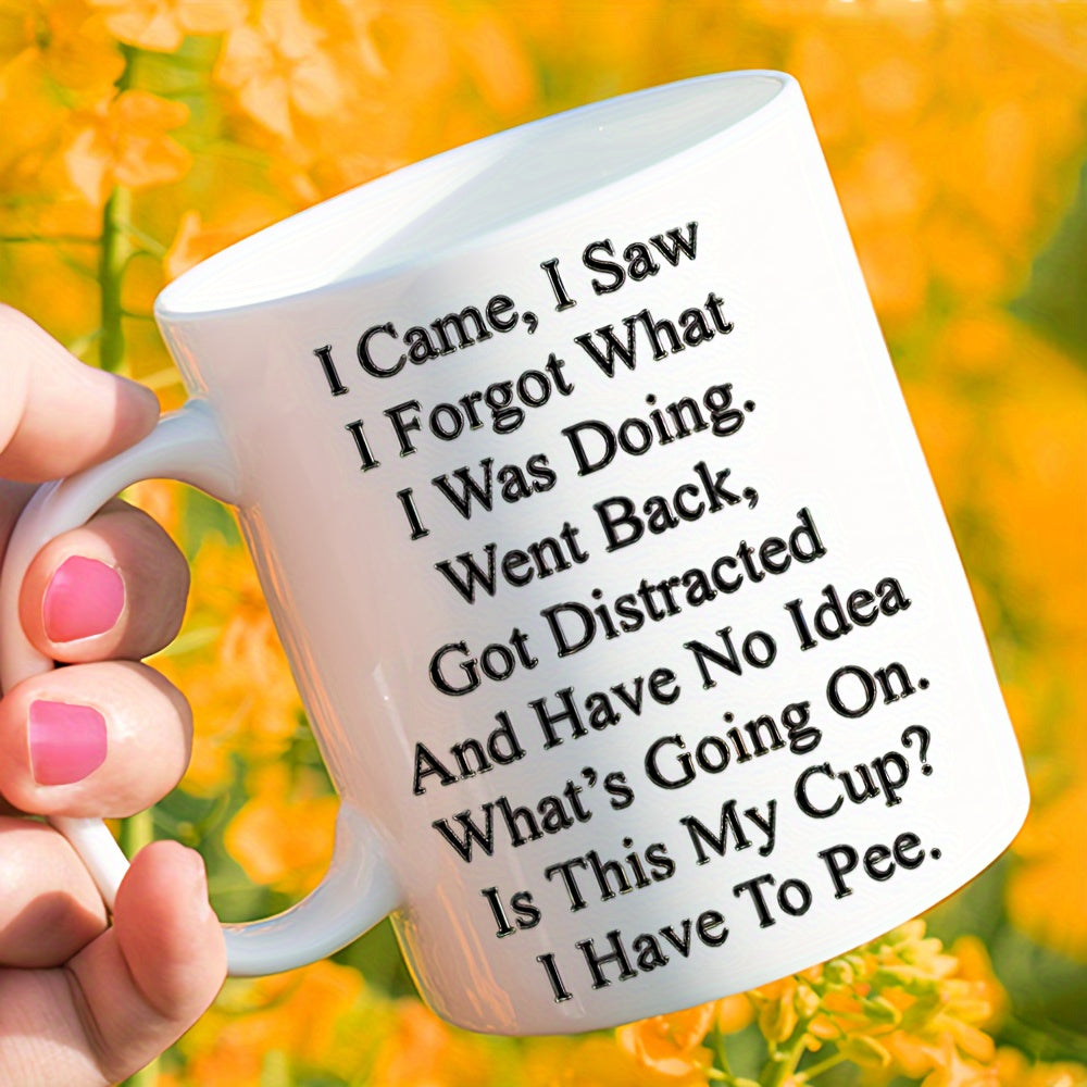 1pc, Coffee Seniors Mug, 11oz Ceramic Coffee Cups, Water Cups For Senior Citizens, Summer Winter Drinkware, Birthday Gifts, Holiday Gifts, Christmas Gifts, New Year Gifts