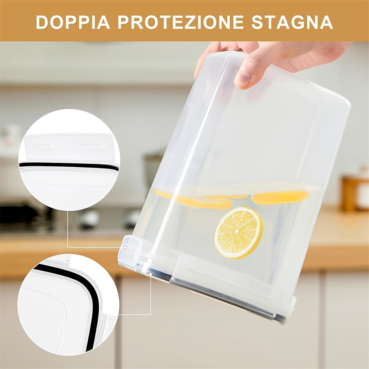 Set of Sealed Kitchen Storage Containers in Various Sizes, Free from BPA, Designed for Organizing Items Like Pasta, Snacks, Sugar, And Grains, Ensuring for longer Freshness