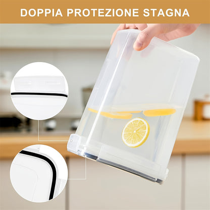 Set of Sealed Kitchen Storage Containers in Various Sizes, Free from BPA, Designed for Organizing Items Like Pasta, Snacks, Sugar, And Grains, Ensuring for longer Freshness