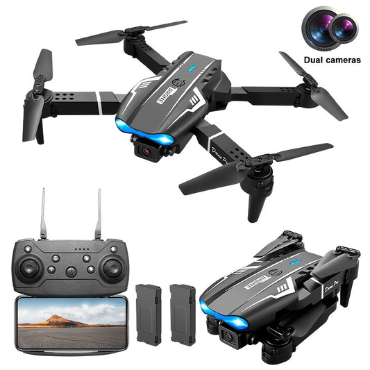 2025 Drone Toy With Dual Camera, Phone APP FPV Double Folding RC Quadcopter Altitude Hold, One Key Take Off Remote Control For Men Gift Indoor Outdoor RC Helicopter, New Year Gifts